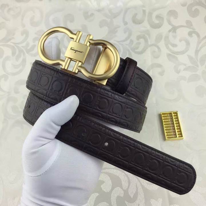 Ferragamo original edition adjustable calfskin leather gancini belt OE019